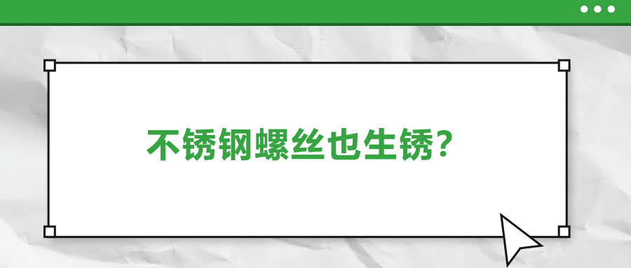 不銹鋼螺絲也生銹？